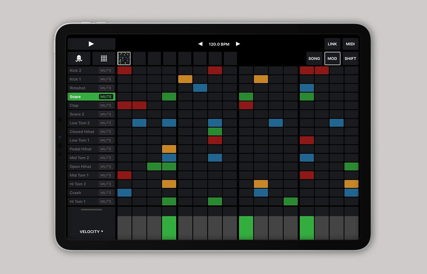 OCTACHRON iOS MIDI Drum Sequencer App